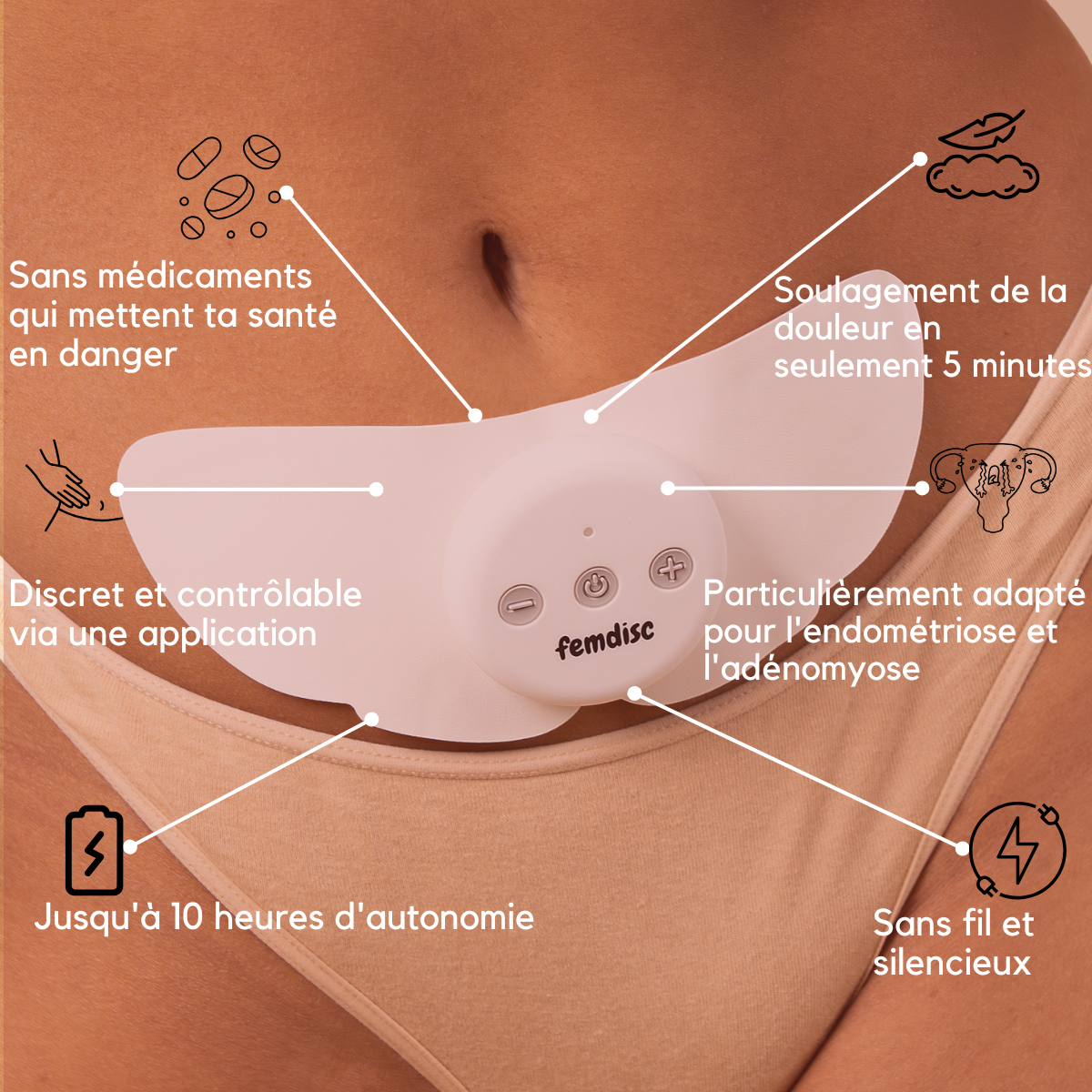 femdisc coussin en gel pour patch